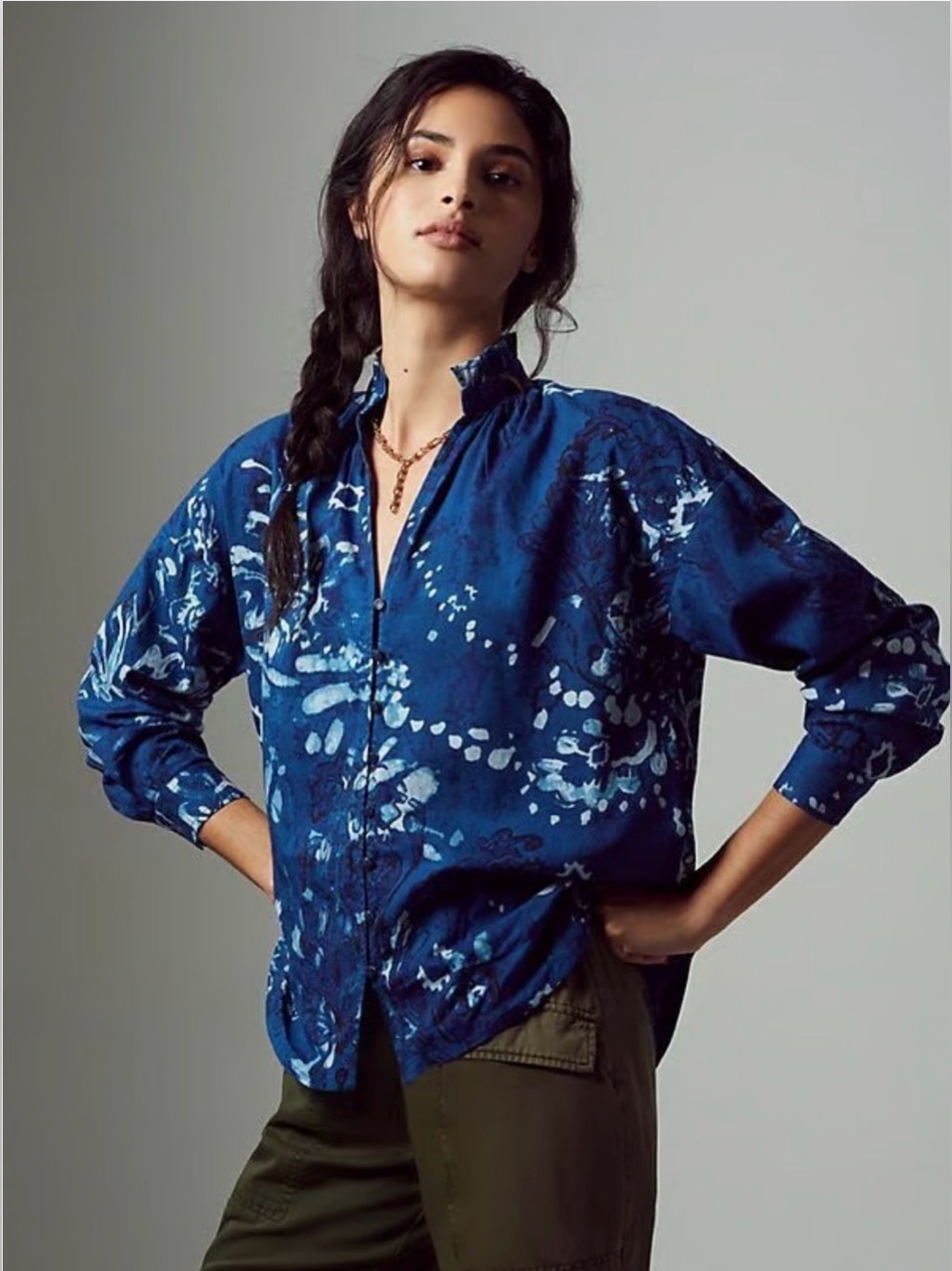 Anthropologie Pilcro The Tavi Buttondown Blouse